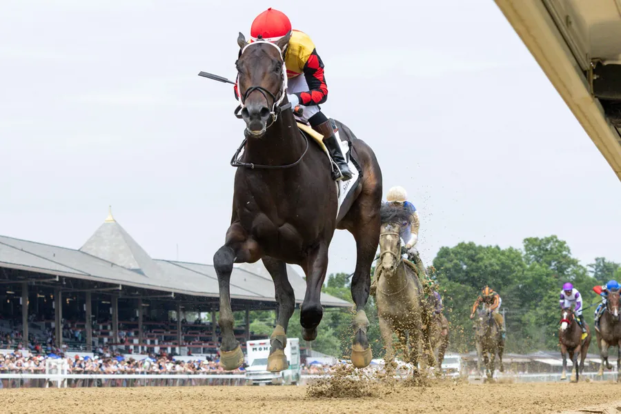 Booked winning the Sanford Stakes